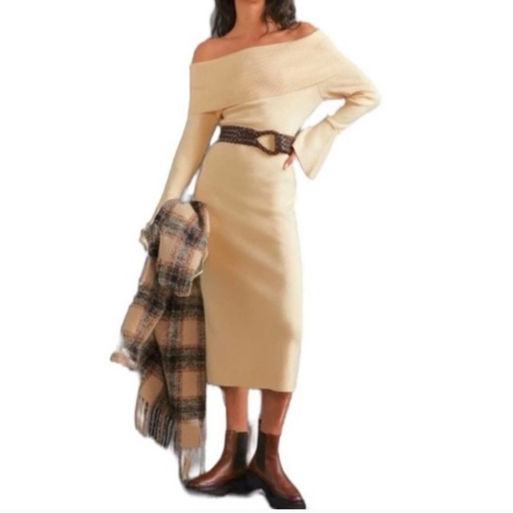 SOLD Anthropologie Callahan Off Shoulder Sweater Dress
